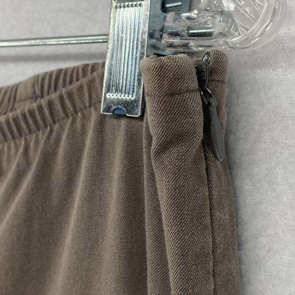 EILEEN FISHER Pants S Stretch Organic Cotton Twill Tapered Ankle Side Zip Gray - Picture 6 of 15